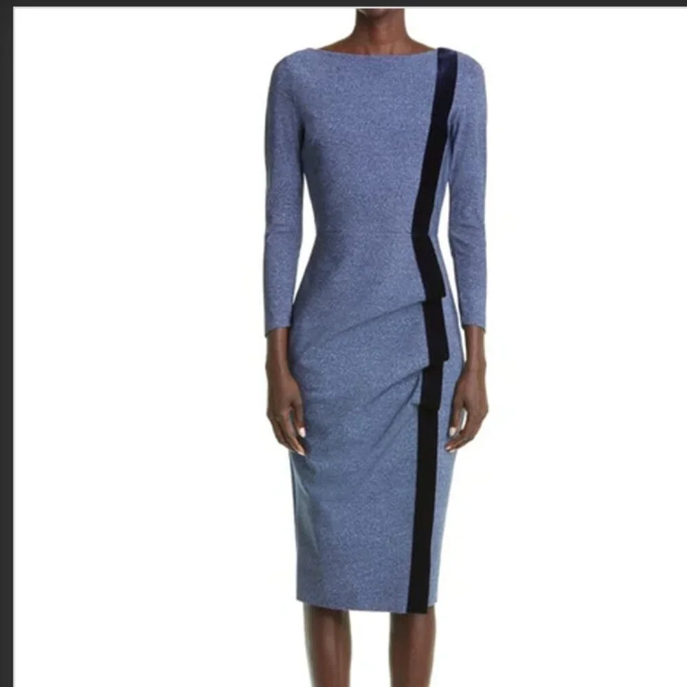 Chiara Boni La Petite Robe Moray Artic Blue Bambola Dress - Picture 1 of 15